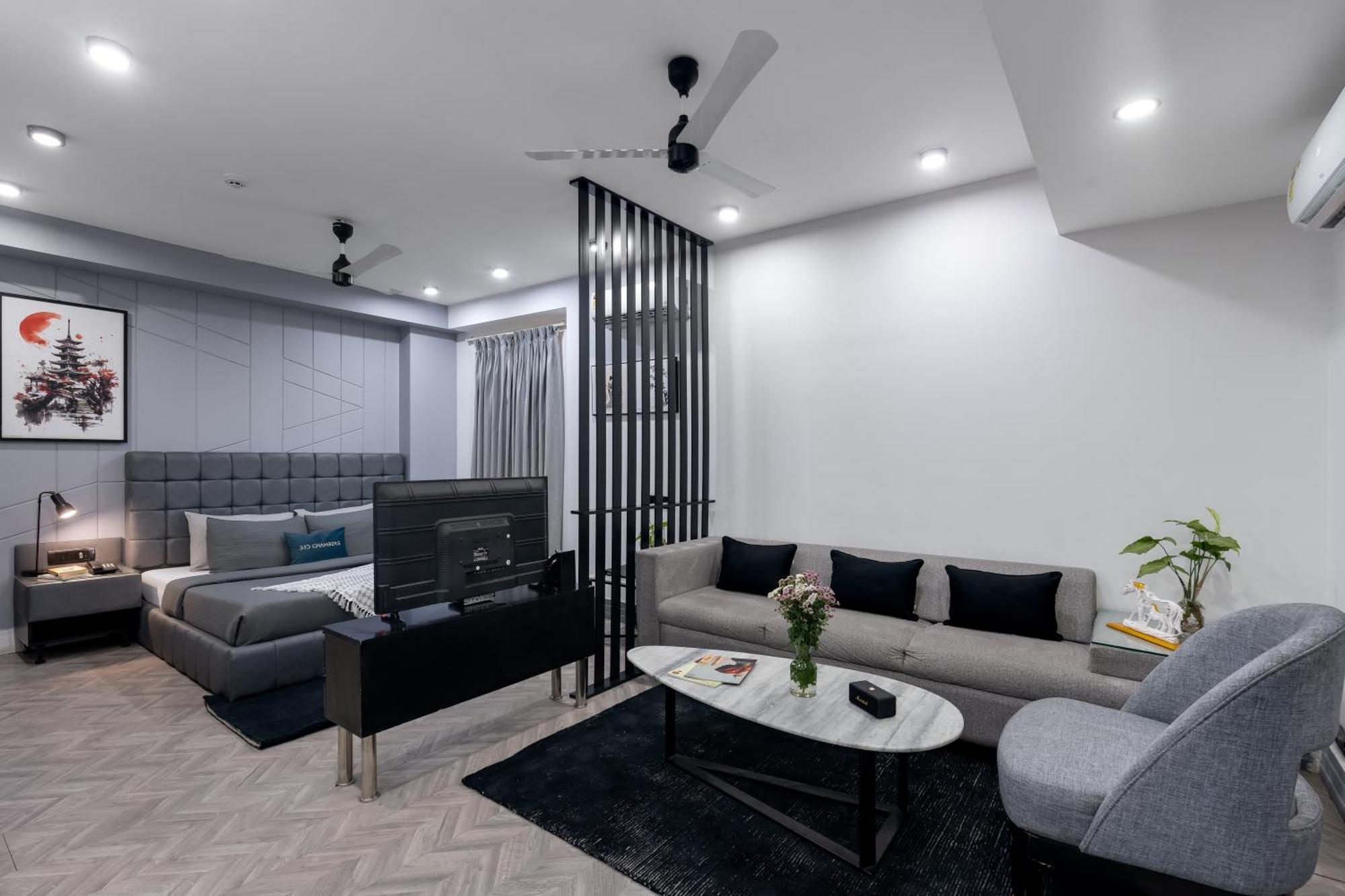 Bedchambers Serviced Apartments, Mg Road Gurgáon Kültér fotó